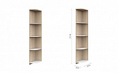 Стеллаж угловой Аврора (Дуб Сонома/Белый)