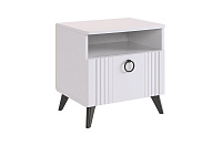 Тумба прикроватная Ева (Белое дерево/Белый матовый)