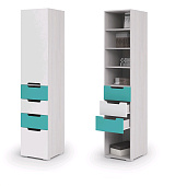 Пенал Миа (Дуб анкор/Матовый металлик)