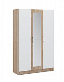 Шкаф 3-х дверный с зеркалом Алёна (Дуб сонома/Белый)