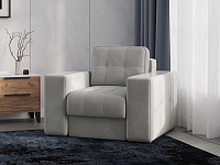 Кресло Виконт (Светло-серый/Холст белый)