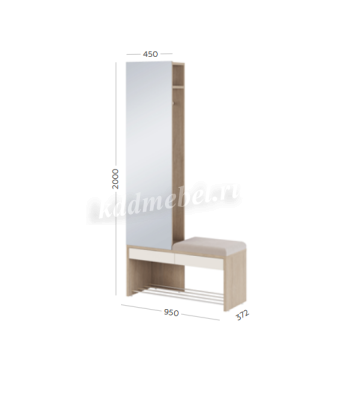 Вешалка комбинированная Эльтон (Палермо/Перламутр)