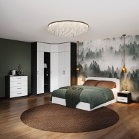 Чикаго спальня с угл шк антресоли антрацит_белый