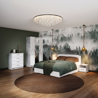 Шкаф 1д. Чикаго (Ателье светлый/Белый)