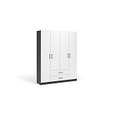 Шкаф 4д 2ящ. Чикаго (Антрацит/Белый)