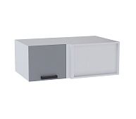 Шкаф верхний глубокий угловой УВГ кухня Кампео (Белый/Черная шагрень)