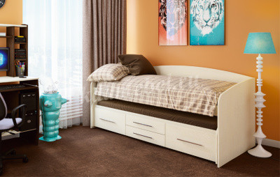 Кровать двухуровневая Адель-5 (Вудлайн кремовый)