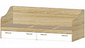Кровать Буратино с ящиками (Дуб сонома/Белый)