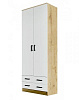 Шкаф Дуэт платяной (Дуб Вотан/Белый)