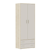 Шкаф 2-х створчатый с ящиками Бланка (Дуб сонома/Кашемир)