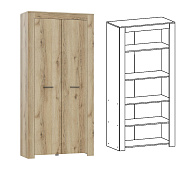 Шкаф Квадро-21 2-х створчатый (Дуб Делано светлый)