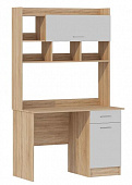 Стол компьютерный ПКС-2 (Дуб сонома/Белый глянец)