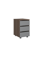 Тумба подкатная закр.Ясень Анкор темный - Темно-серый