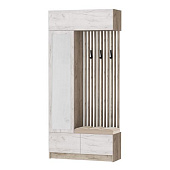 Центральная секция Руэлла (Дуб крафт серый/Дуб крафт белый)