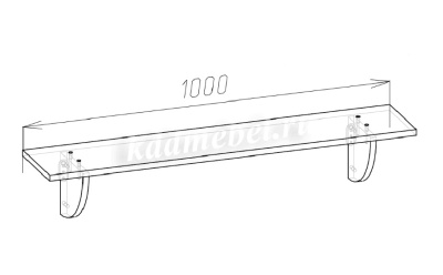 Полка Лена ЛПл-1,0 (Белый)
