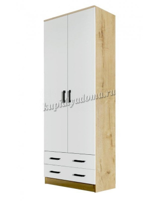 Шкаф Дуэт платяной (Дуб Вотан/Белый)