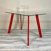 Стол обеденный DT-09 110*70 (Прозрачный/Красный)