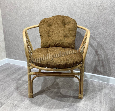 Кресло RJG-Bahama (Ротанг №4, ткань Mulan 152)