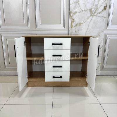 Комод К1000 2Д (Дуб Вотан/Белый)