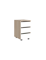 Тумба подкатная закр. Дуб Сонома светлый - Белый