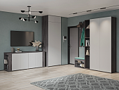 Стол-комод Правый (Черный ясень/Перламутр)