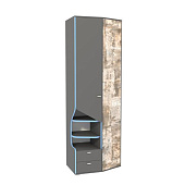 Шкаф многоцелевого назначения Индиго 10.19 (Темно-серый/Граффити)