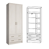 Шкаф комбинированный Принцесса ПРН-11 (Ясень анкор белый)