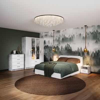 Шкаф 1д. Чикаго (Ателье светлый/Белый)