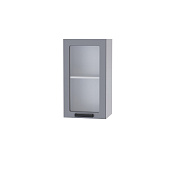 Шкаф верхний со стеклом 4ВС кухня Танго (Белый/Ваниль глянец) 