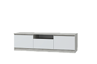 Тумба ТВ Лори с ящиком и 2 дв (Дуб серый/Белый)